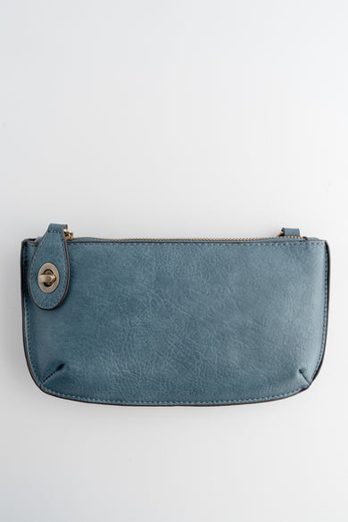 Joy Accessories Mini Crossbody Wristlet, Washed Denim