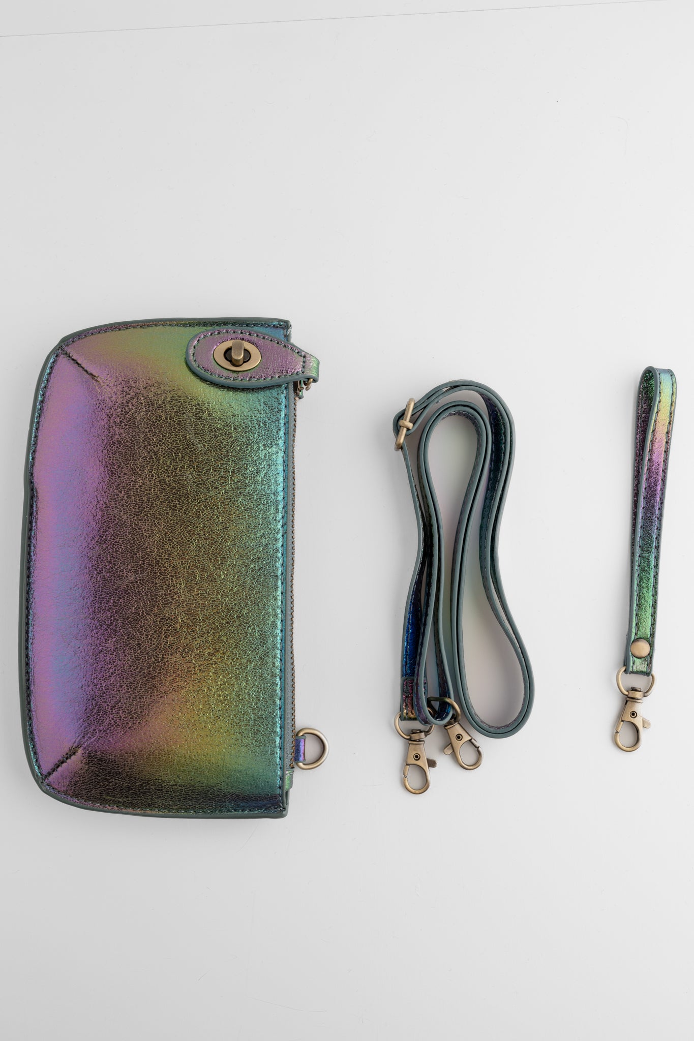 Joy Accessories Mini Wristlet Clutch, Holographic Multi