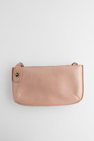 Joy Accessories Mini Wristlet Clutch, Holographic Pink