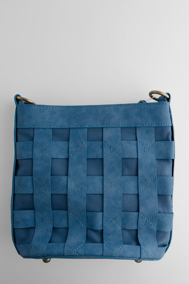 Joy Accessories Brianna Cage Bucket Bag, Blue