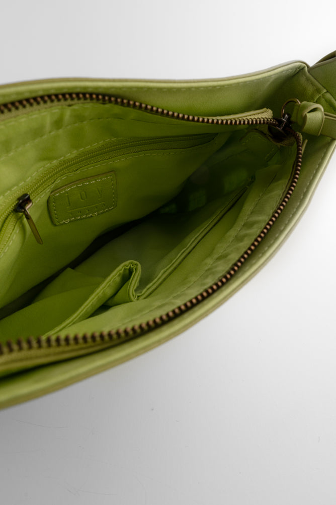 Joy Accessories Brianna Cage Bucket Bag, Lime