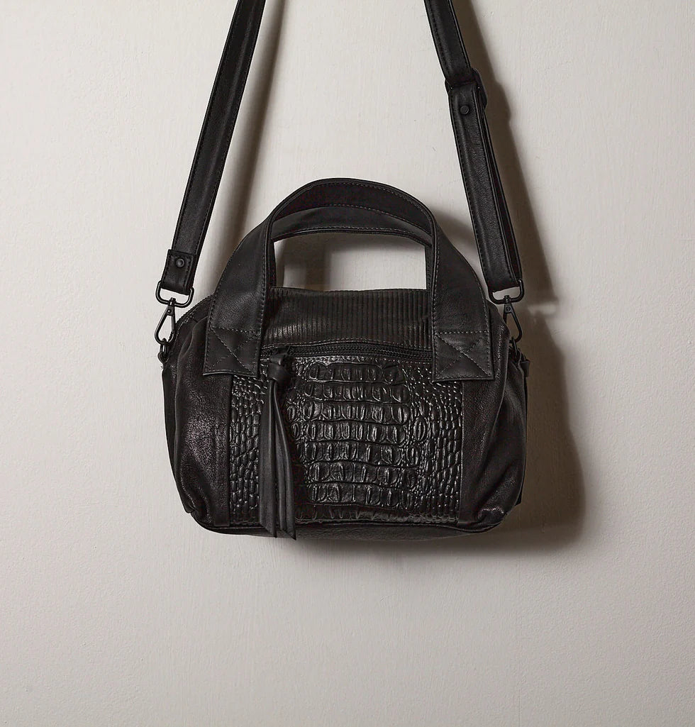 Daniella Lehavi Libi Small Satchel, Black Mix