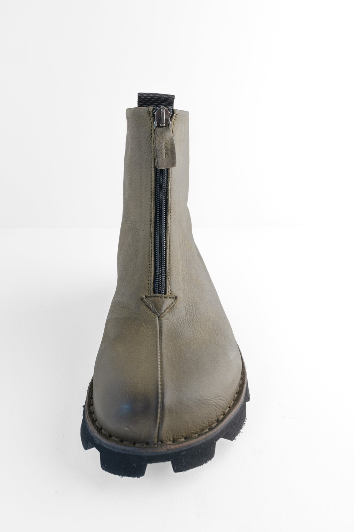 Lofina Short Zip Front Boot, Carciofo Olive