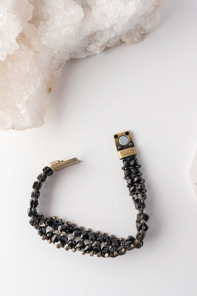 Martell Studio Slinky Black Onyx Hematite Bracelet