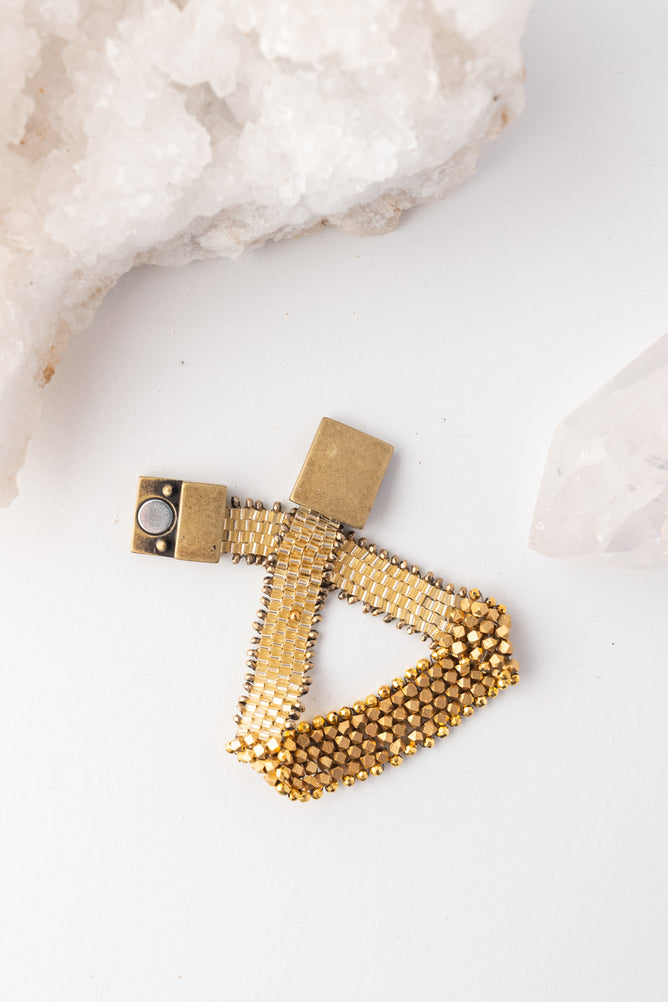 Martell Studio Brass and Pyrite Cubes Bracelet
