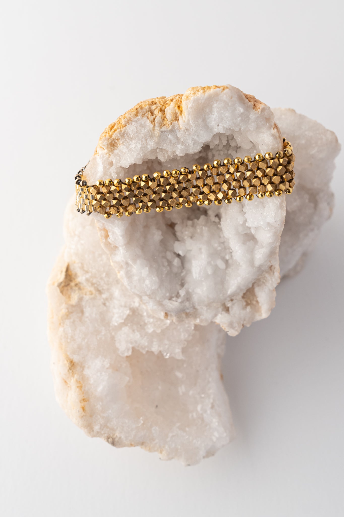 Martell Studio Brass and Pyrite Cubes Bracelet