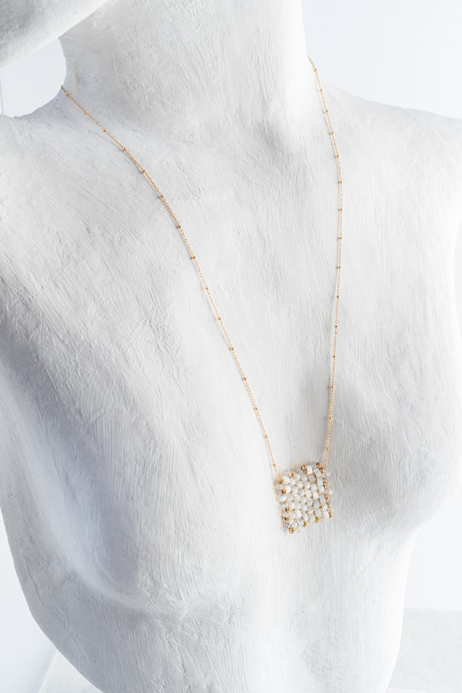 Martell Studio Mother of Pearl Flag Necklace