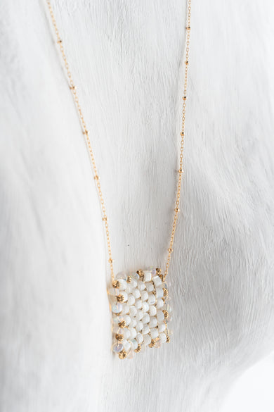 Martell Studio Mother of Pearl Flag Necklace