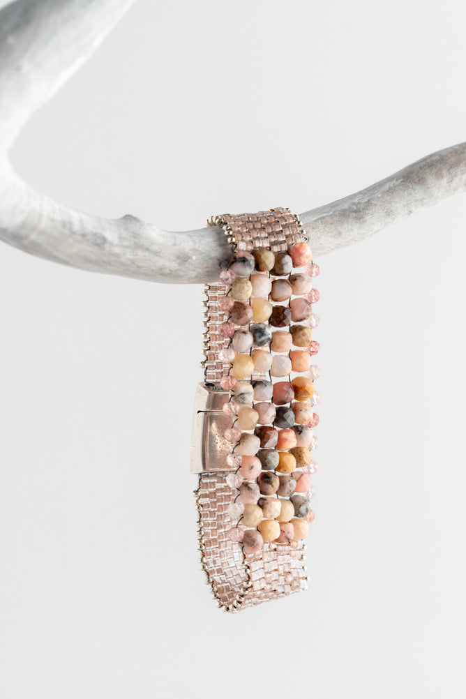 Martell Studio Pink Opal and Super Seven Bracelet