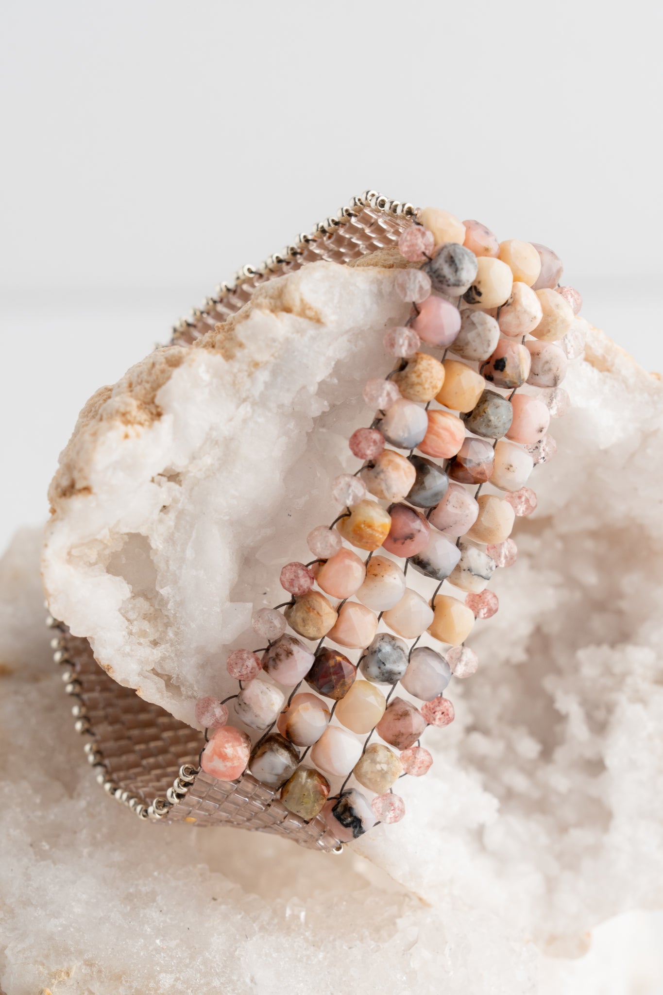 Martell Studio Pink Opal and Super Seven Bracelet