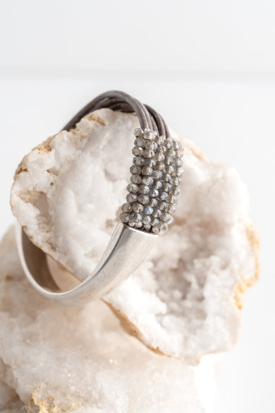 Martell Studio Hand Stitched Mystic Lab Rondelle Kumar Bracelet