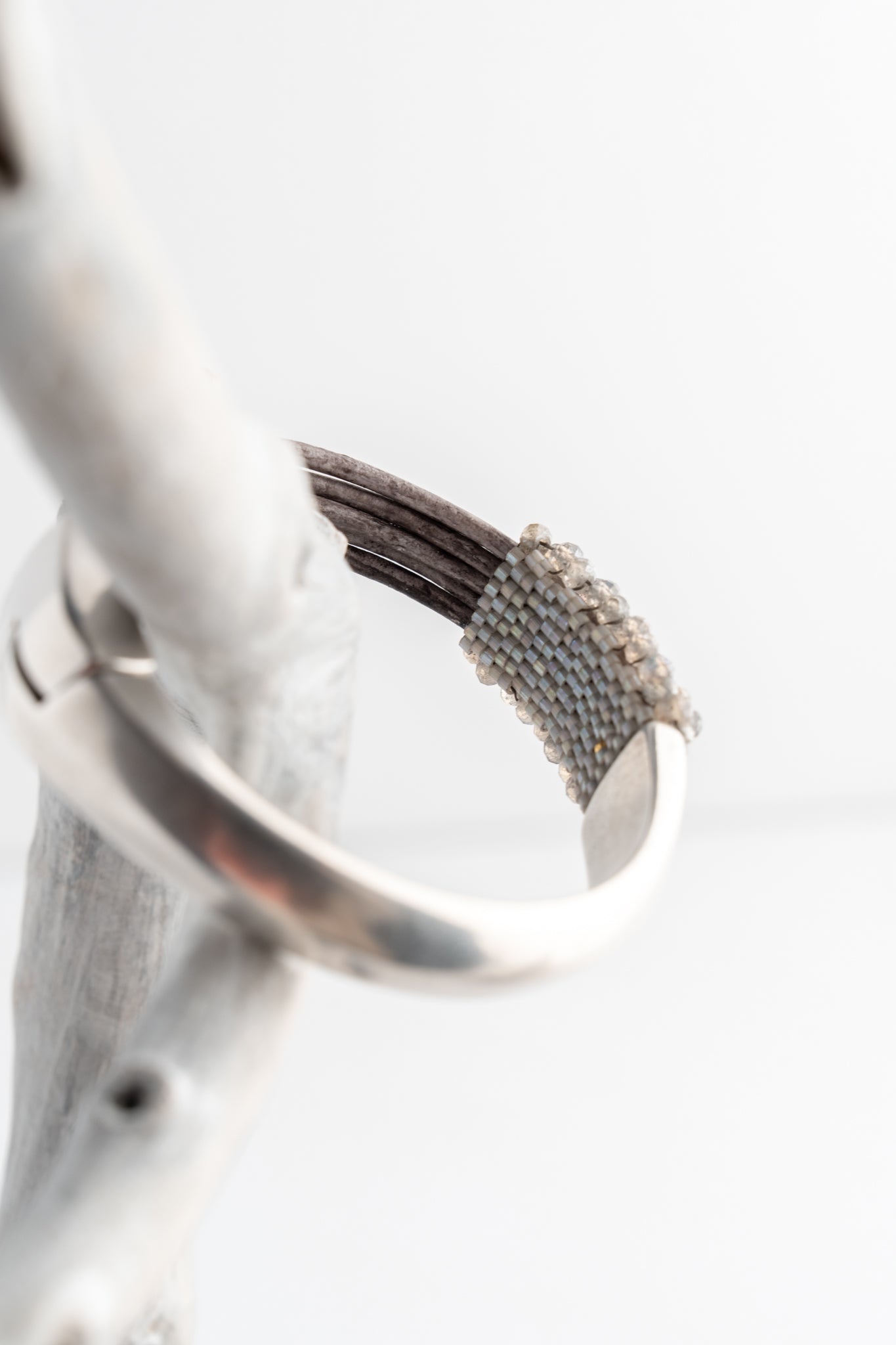 Martell Studio Hand Stitched Mystic Lab Rondelle Kumar Bracelet