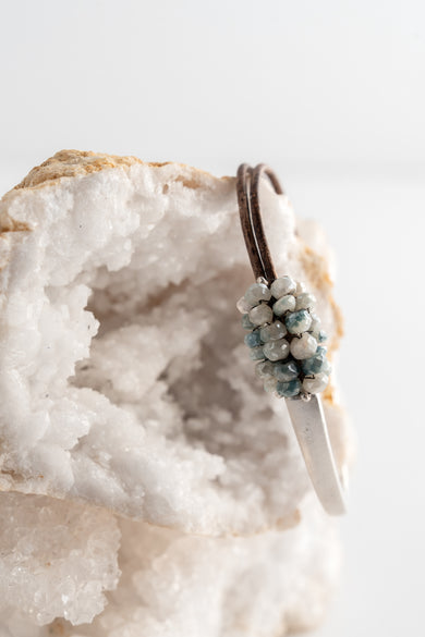 Martell Studio Forged Cuff with Blue & Grey Silverite and Leather