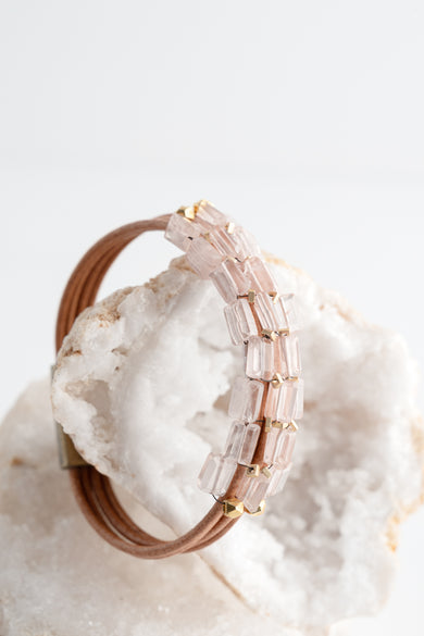 Martell Studio Rose Quartz Tiles Bracelet