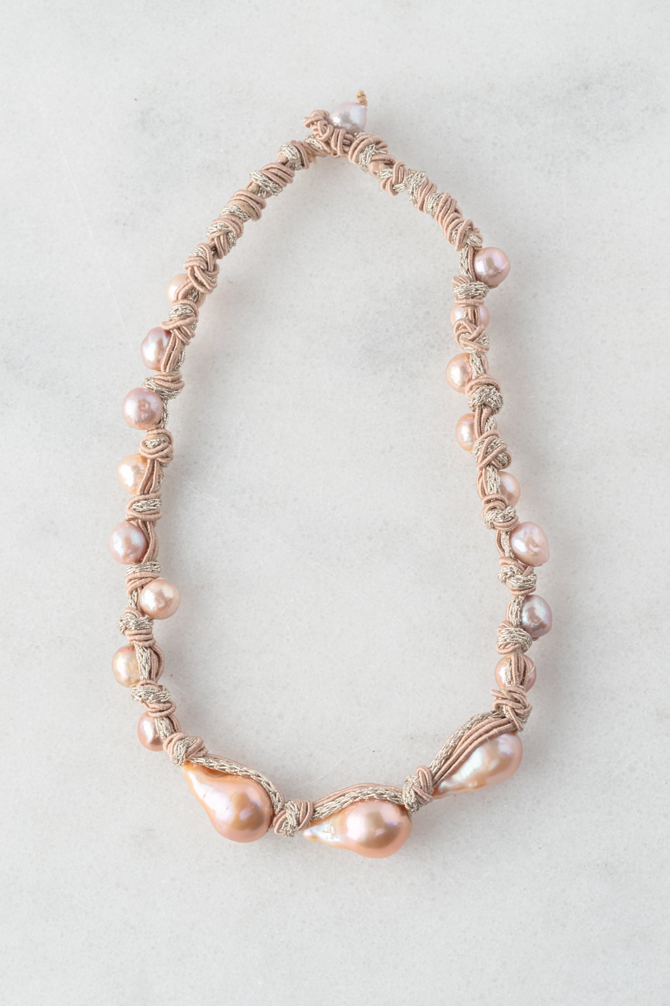 Mela Blushing Bronze Pear Necklace