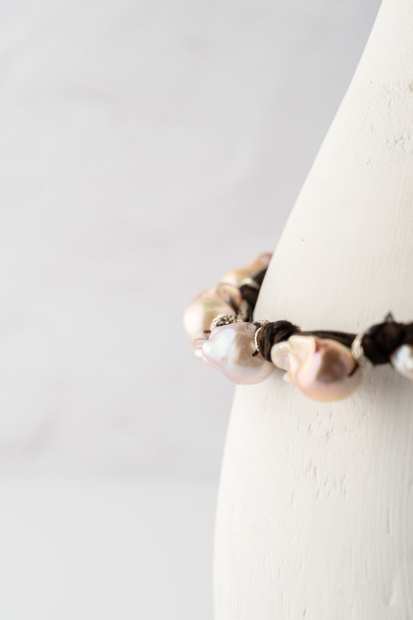 Mela Morgan Pearl Necklace - Brown