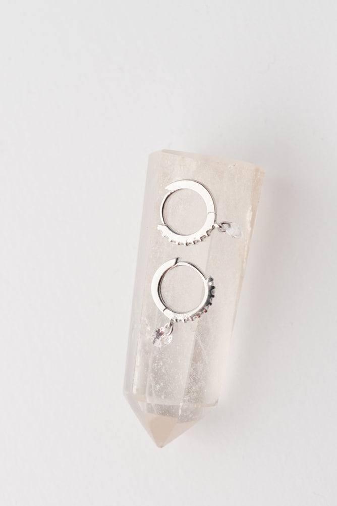 Native Gem Bon Bon Circle Huggies Earrings