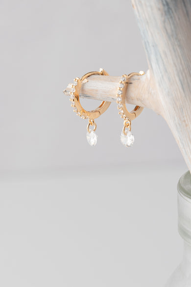 Native Gem Bon Bon Diamond Circle Huggies Earrings