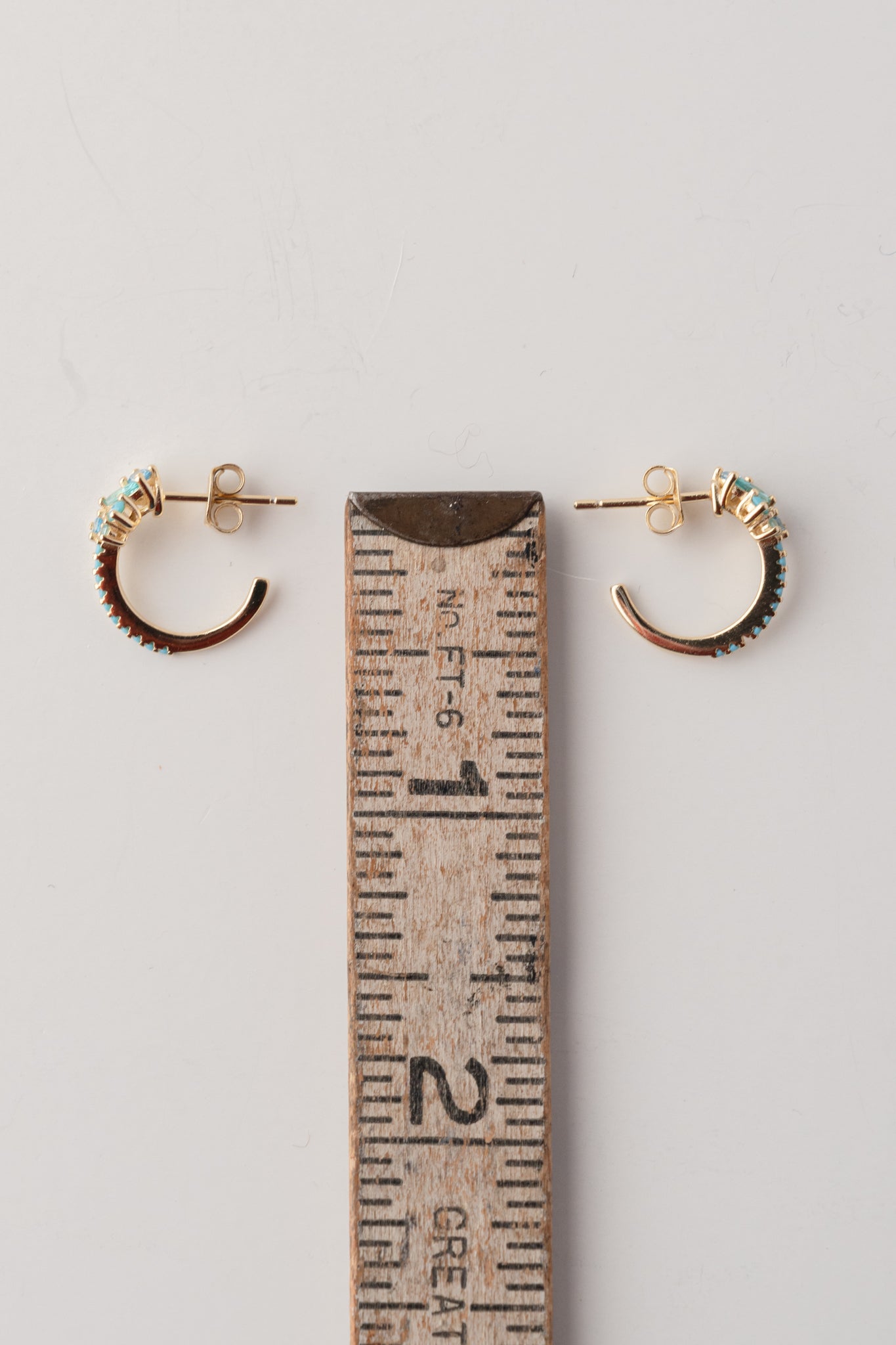 Native Gem Tropicale Mini Hoop Earrings, Turquoise