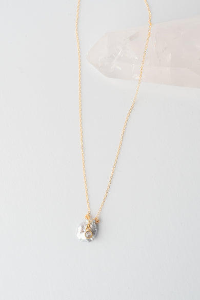 Native Gem Petunia Lavender Pearl Necklace