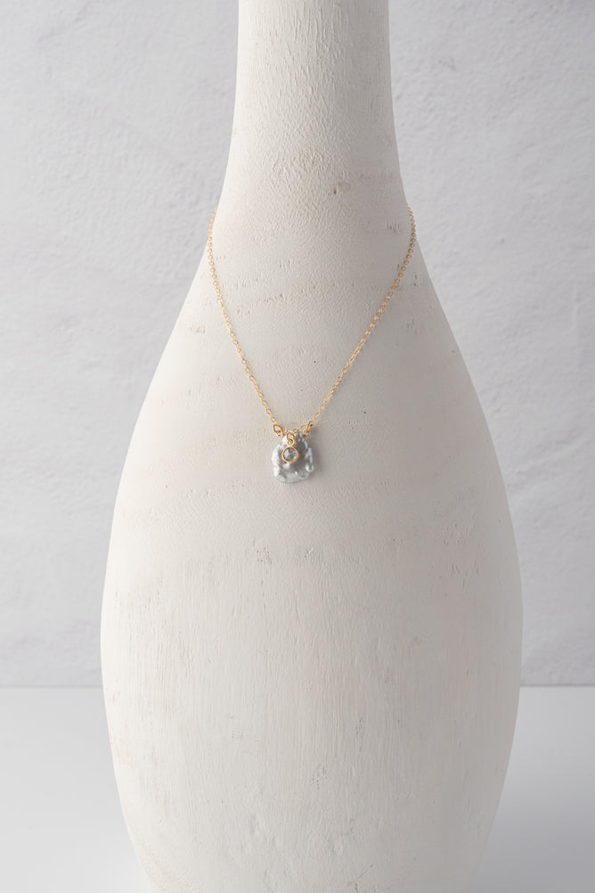 Native Gem Petunia Lavender Pearl Necklace