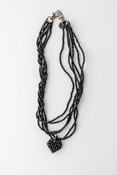 Pluslavie Mini Heart Chain, Black