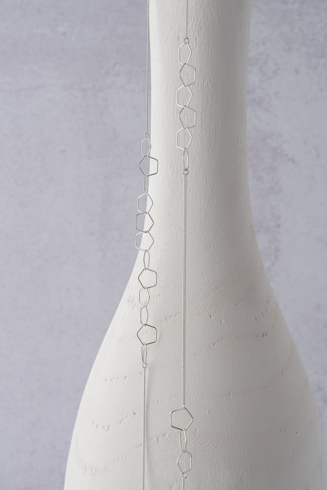 Pursuits Allegra Versatile Necklace, Satin Silver