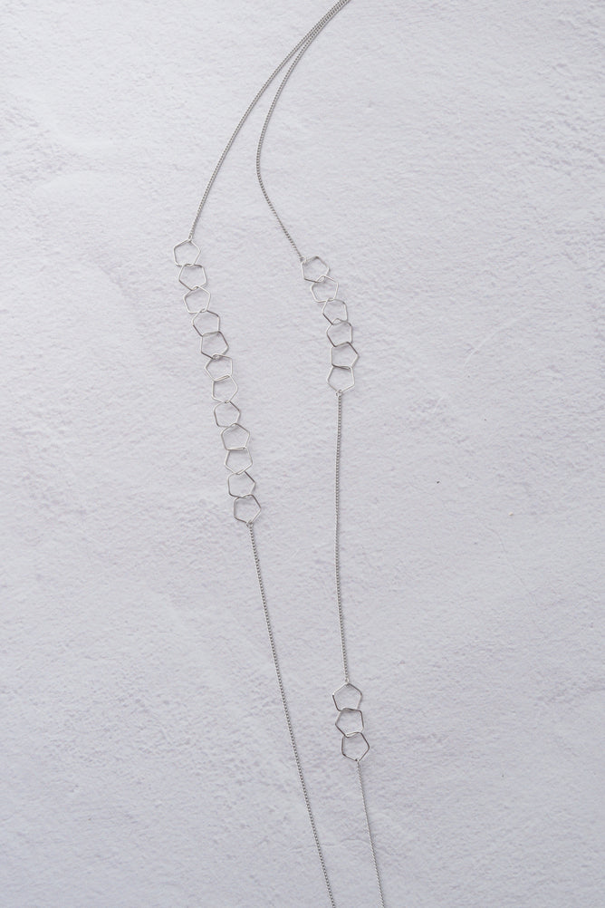 Pursuits Allegra Versatile Necklace, Satin Silver