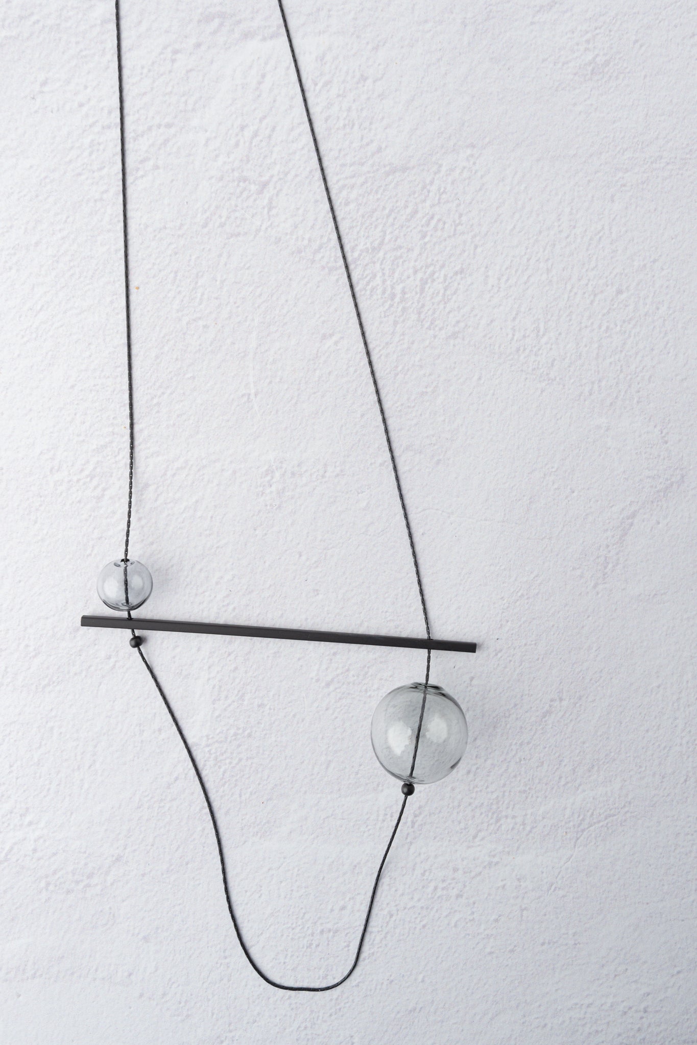 Pursuits Abacus Necklace, Glass Gray