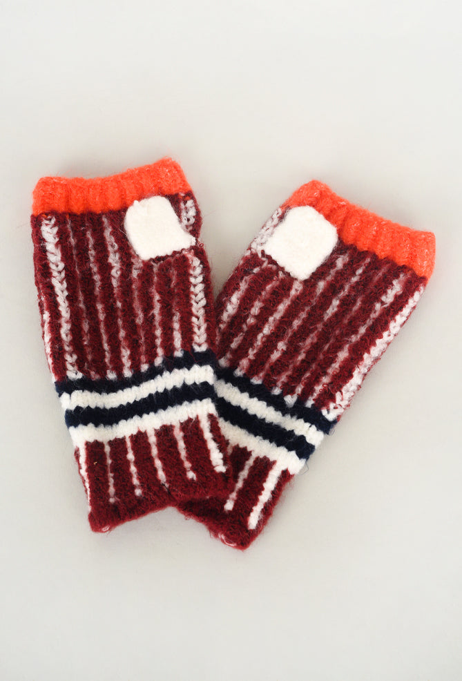 Knit Bon Bons Ultra Soft Vertical Texting Glove, Wine
