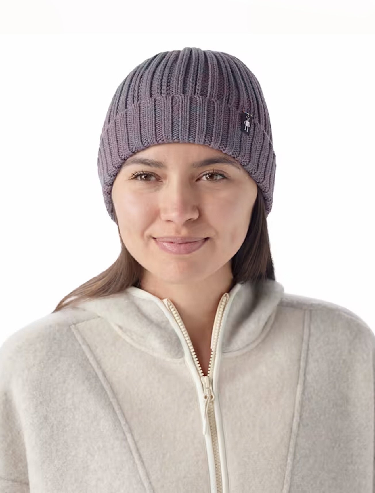 Smartwool Merino Rib Hat, Chalk Violet Heather