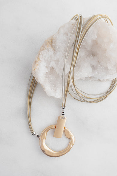 Sea Lily Jackie Three Metal Necklace