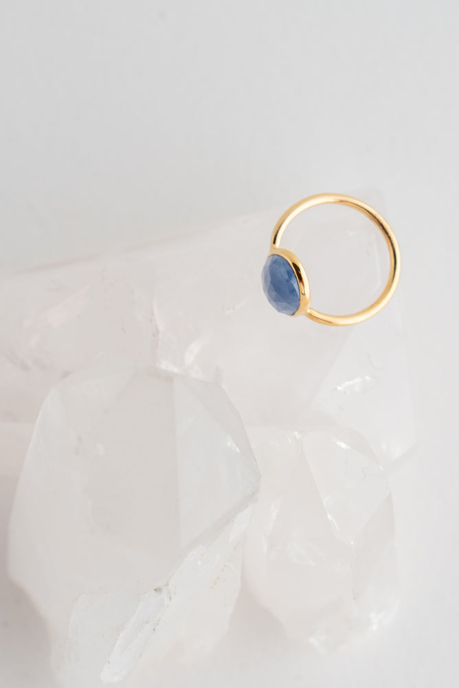 Sophie Deschamps Anahita Ring, Gold/Blue