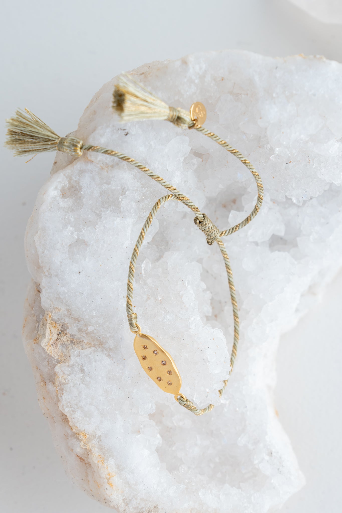 Evie Lou Indira Bracelet, Gold and White Topaz