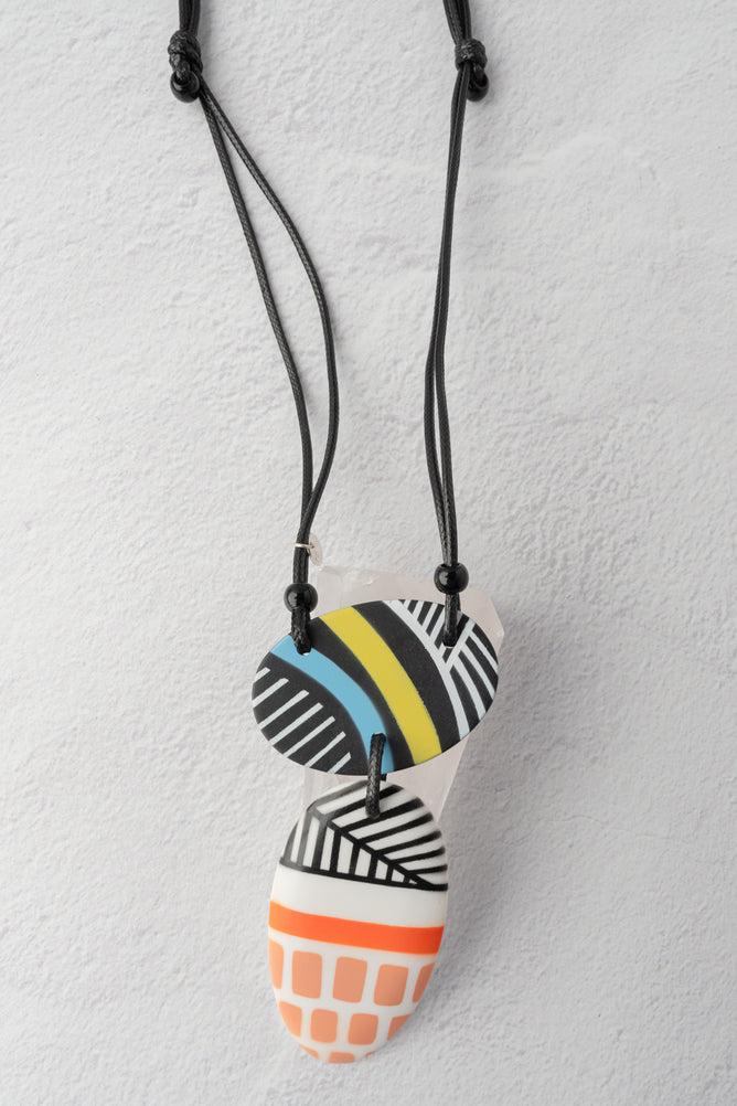 Sylca Designs Artistic Impressions Necklace, Multi