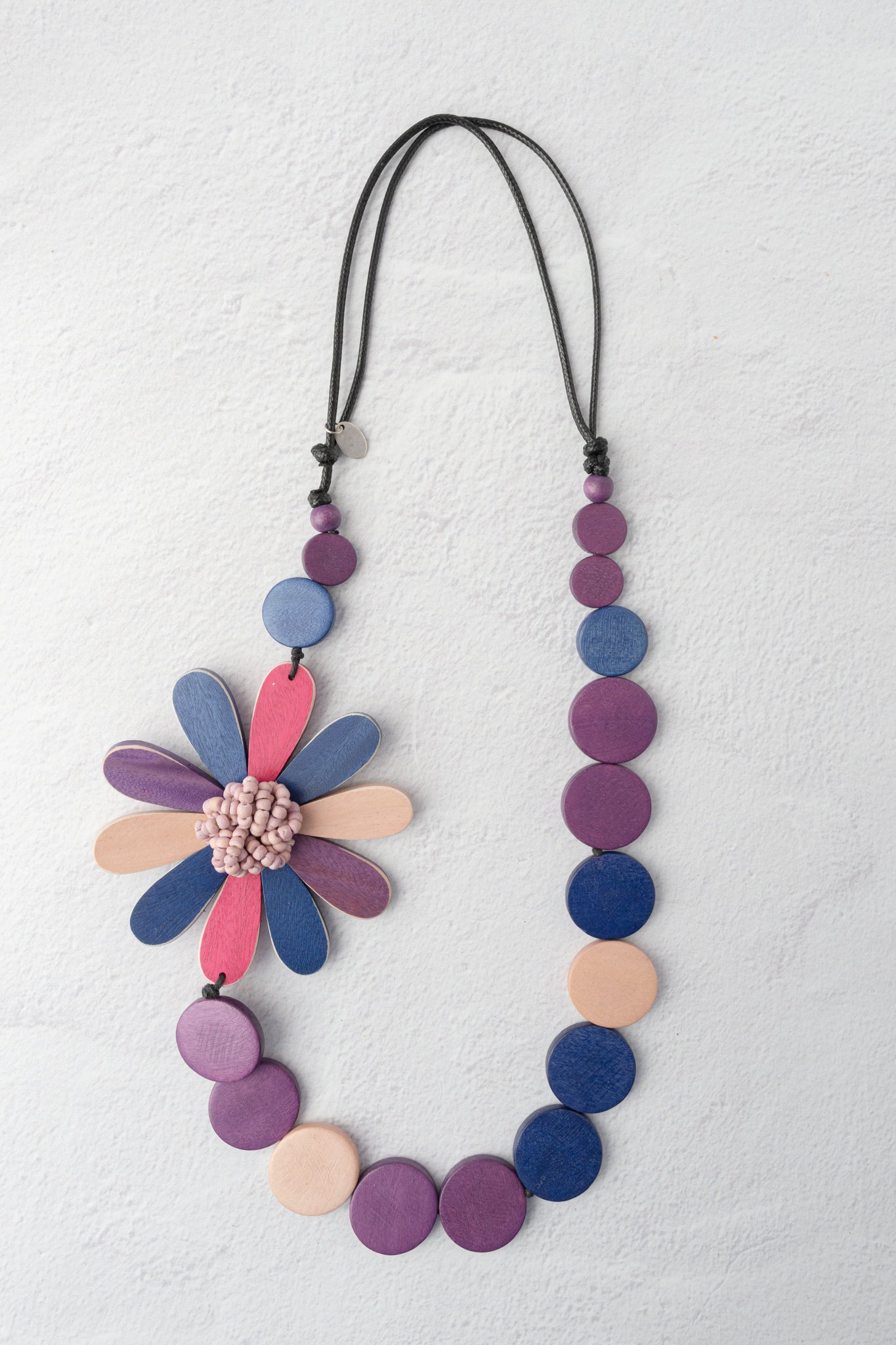 Sylca Designs Dahlia Statement Necklace, Purple