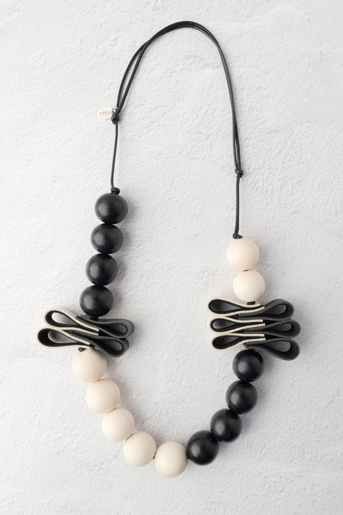 Sylca Designs Rustic Fusion Necklace, Black