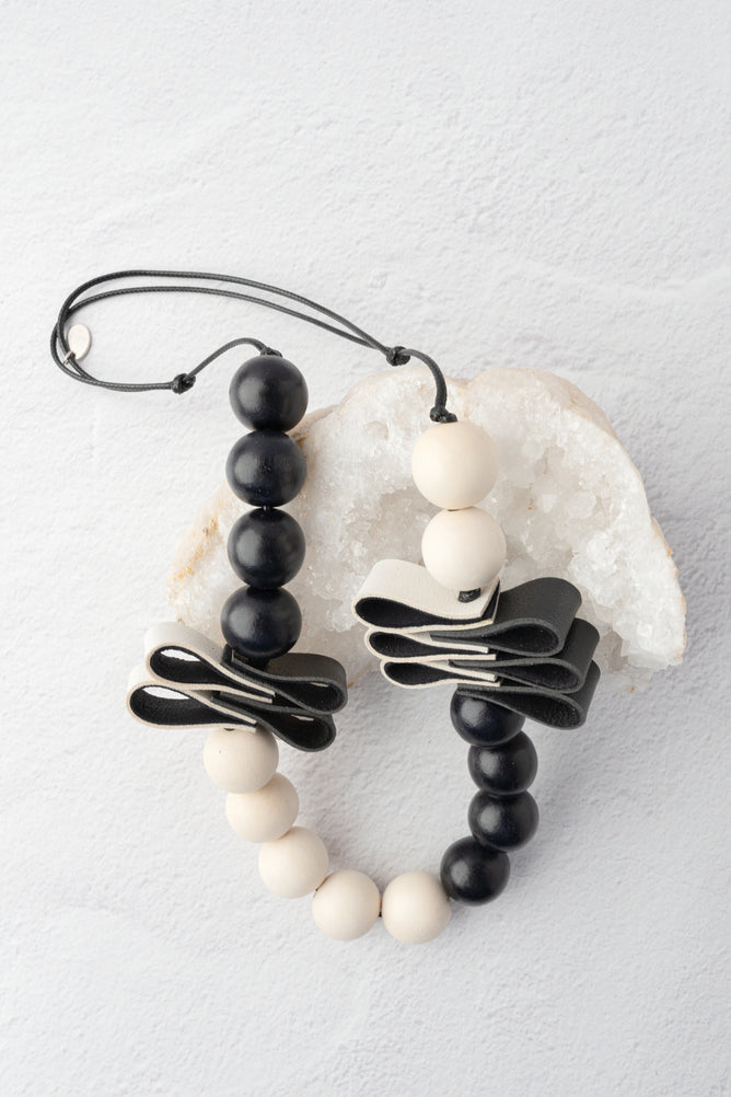 Sylca Designs Rustic Fusion Necklace, Black