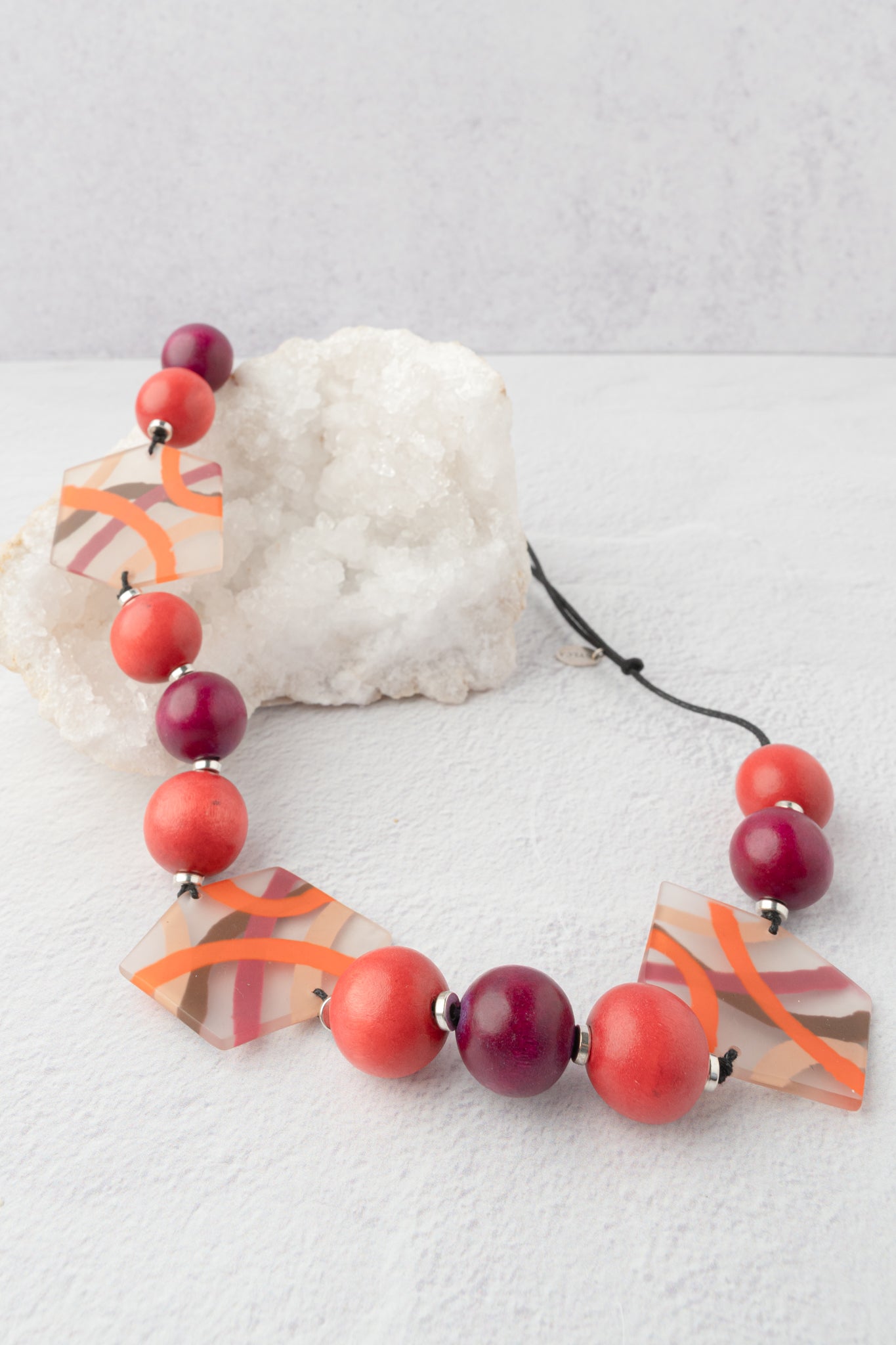 Sylca Designs Saffron Mixed Media Neck, Orange