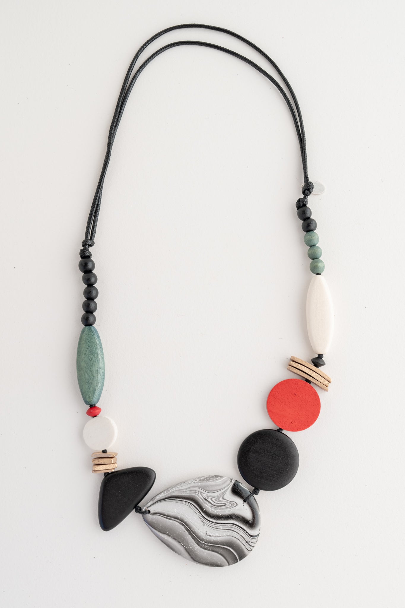 Sylca Designs Dusk & Dawn Marble Necklace, Red