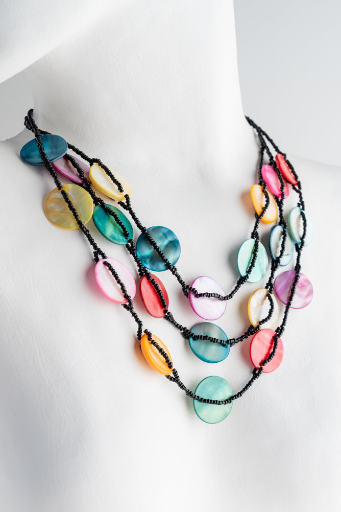 Sylca Designs Sky Dream Bib Necklace, Multi