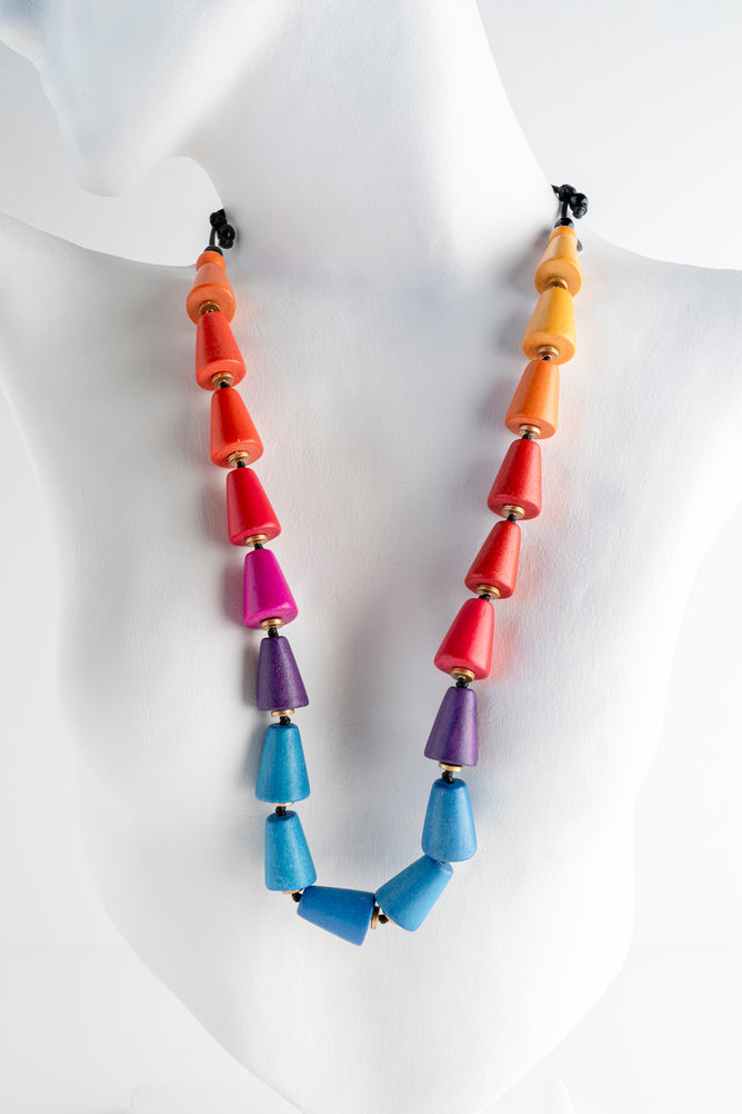 Sylca Designs Zariah Multi Color Ombre Necklace