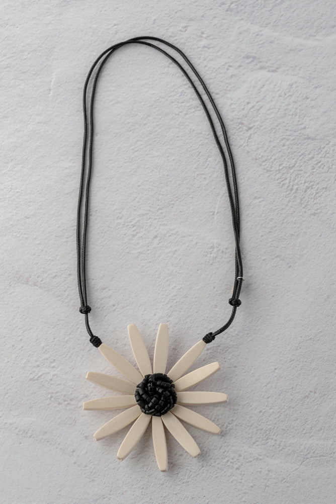 Sylca Designs Single Flower Necklace, White