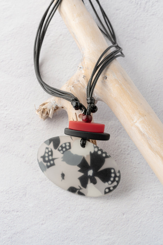 Sylca Designs Eden Pendant, Black & White