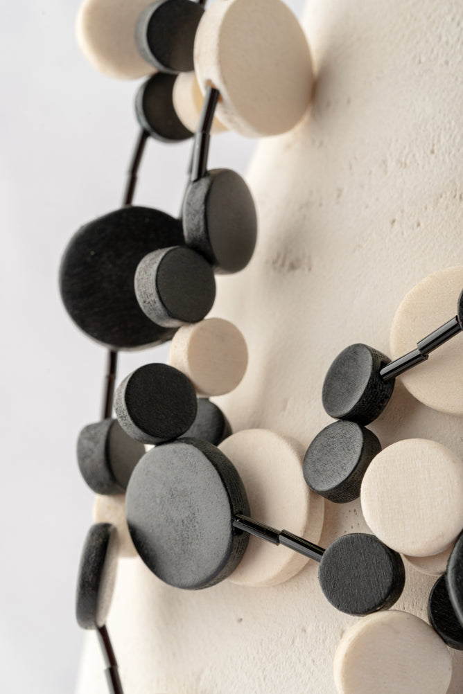 Sylca Designs Multi Strand Millie Necklace, Black & White