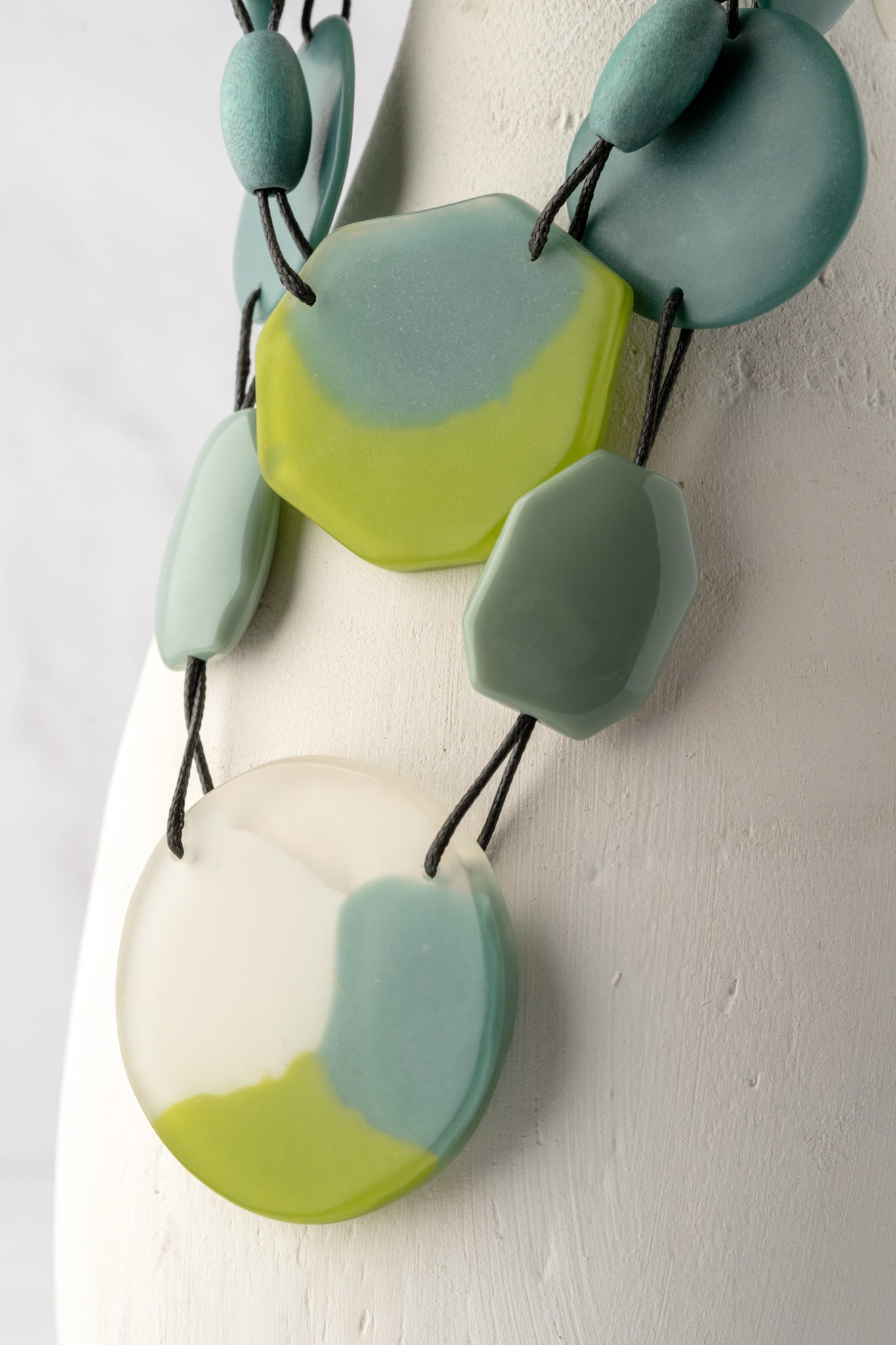 Sylca Designs Camryn Double Strand Necklace, Green