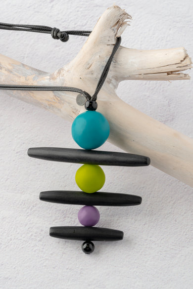 Sylca Designs Linear Layers Necklace, Turquoise