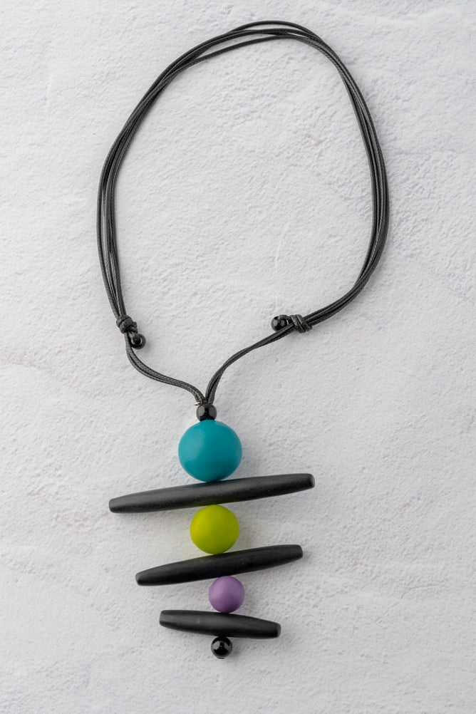Sylca Designs Linear Layers Necklace, Turquoise