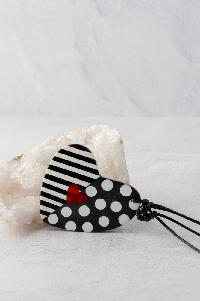 Sylca Designs Camila's Heart Pendant, Black