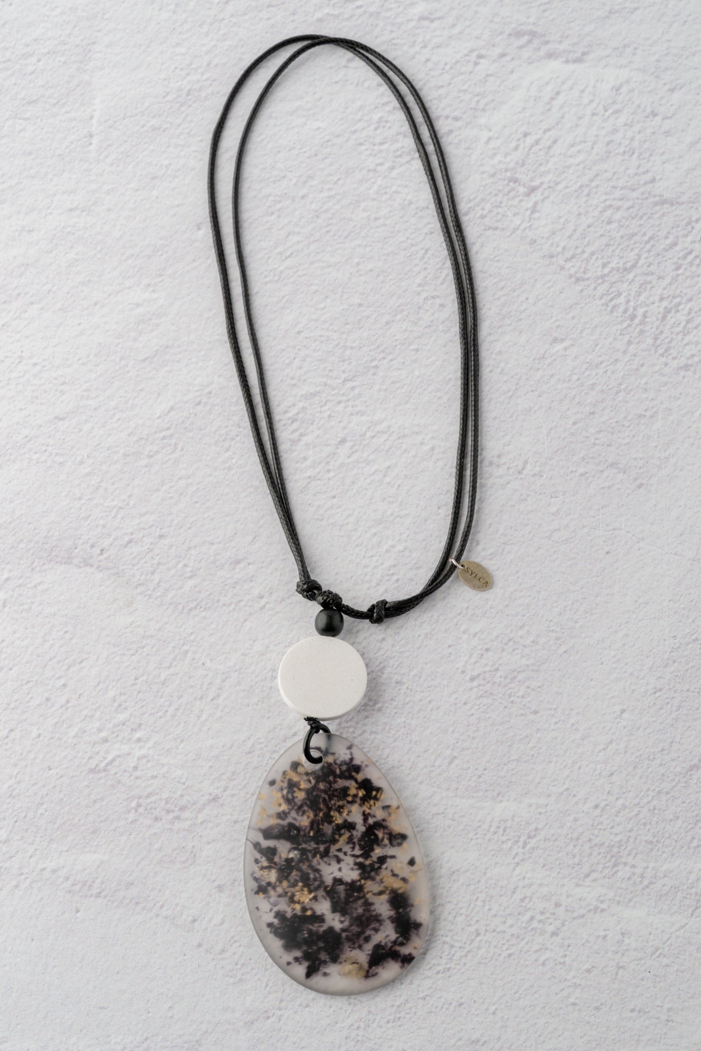 Sylca Designs Speckled Resin Pendant, Black